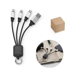 Cabo USB 3 em 1 em PET 100% reciclado